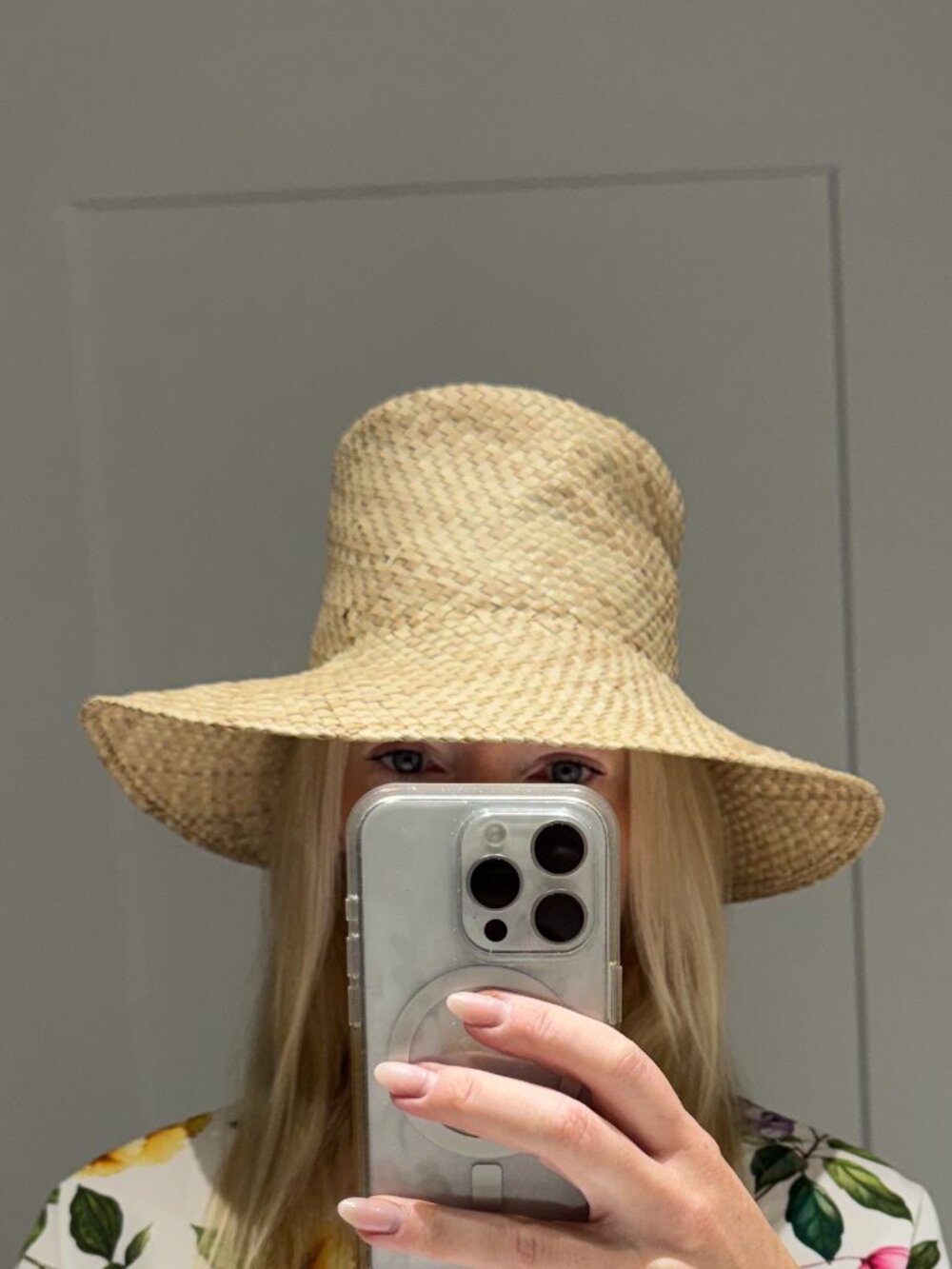 Casa Clara Ginger Hat in Straw - Boho Wide Brim Bucket Summer Hat - O/S